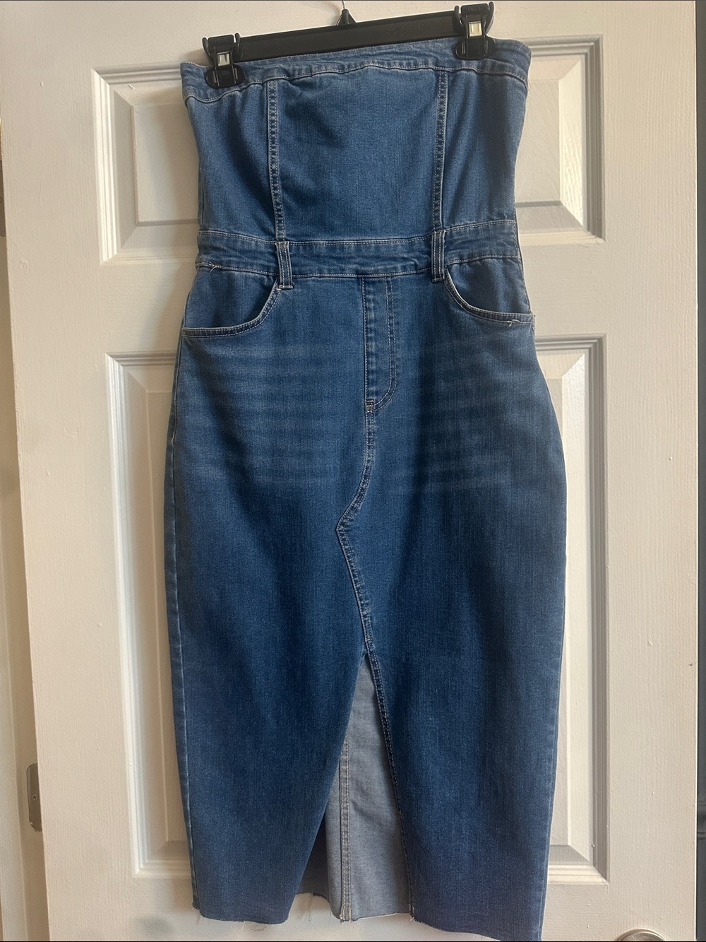 Urban Daizy strapless denim midi dress I perfect condition.